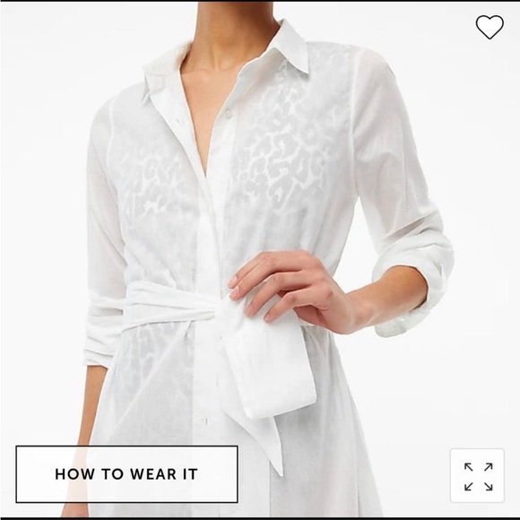 J Crew sheer linen beach cover up - Picture 3 of 9